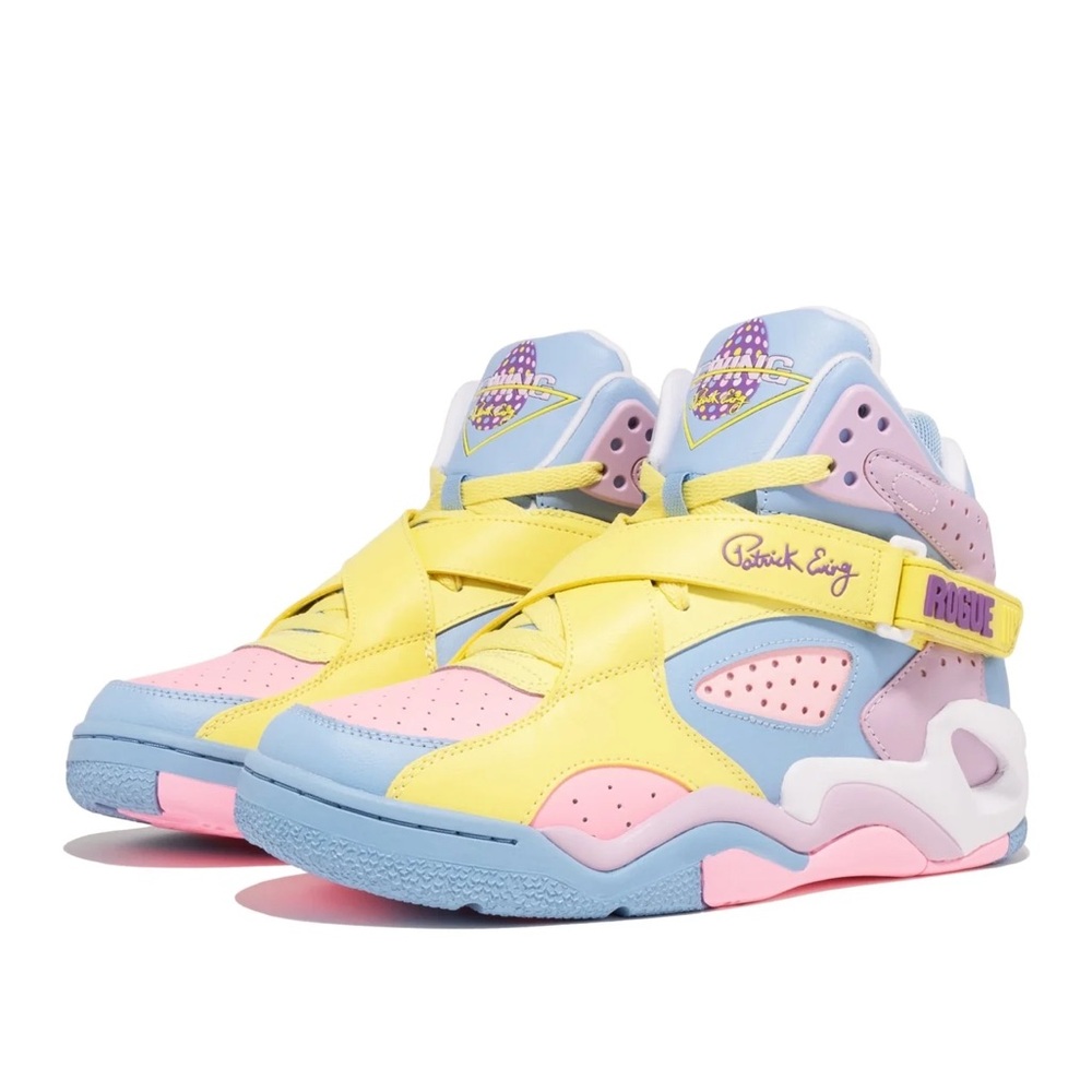 ROGUE Cotton Candy Men’s Pastel High-Top Sneakers - Yellow, Pink & Blue